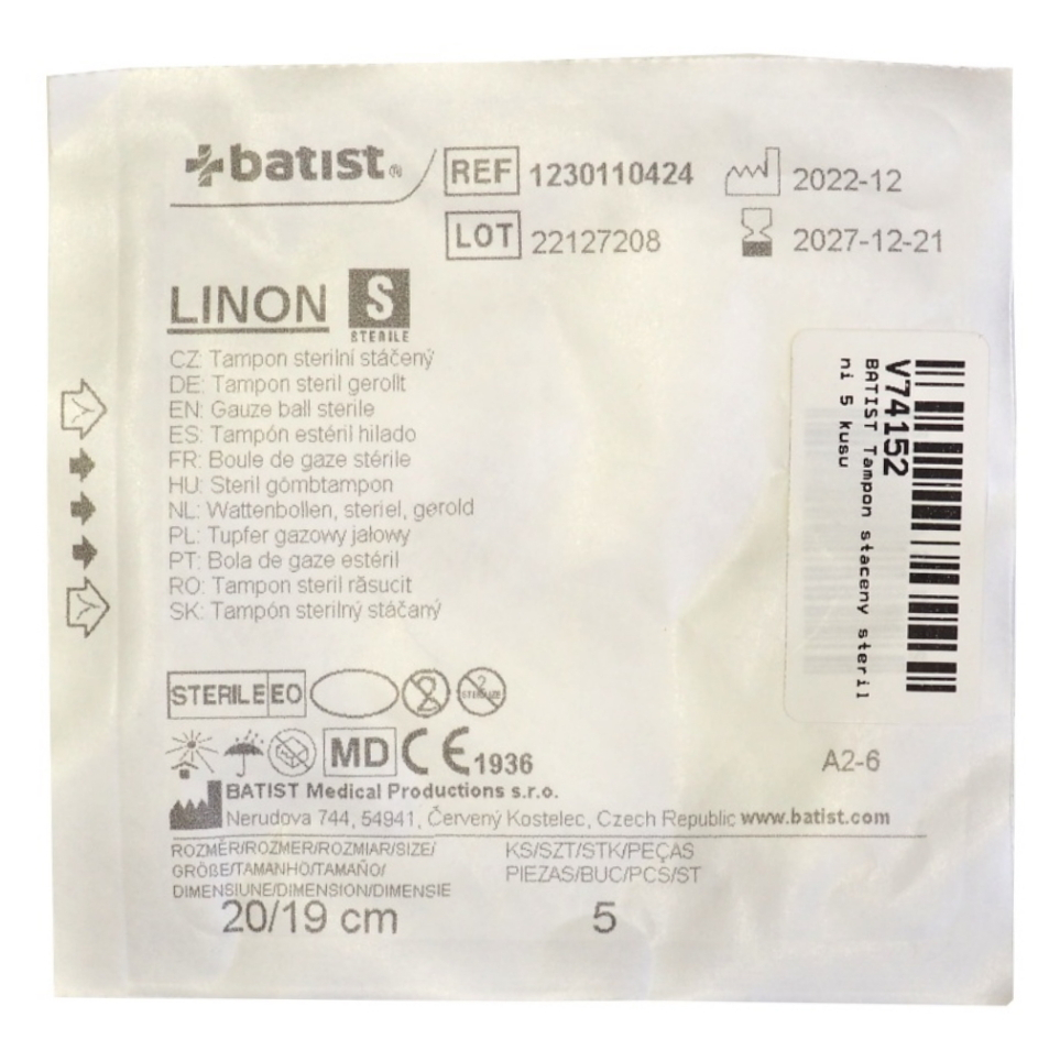 E-shop BATIST Tampon stáčený sterilní 5 kusů