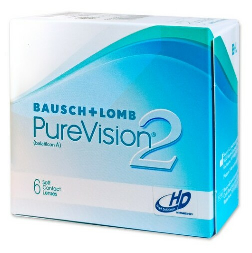 Levně BAUSCH & LOMB PureVision 2 HD měsíční 6 čoček, Počet dioptrií: -10,00, Počet kusů v balení: 6 ks, Průměr: 14,0, Zakřivení: 8,6