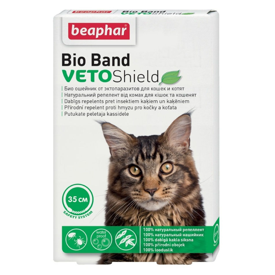 Levně BEAPHAR Bio Band repelentní obojek pro kočku 35 cm