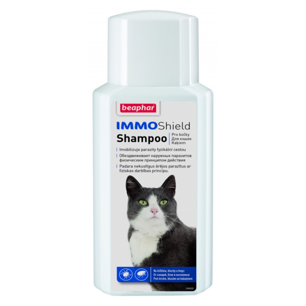 E-shop BEAPHAR Šampon Immo Shield antiparazitární pro kočky 200 ml
