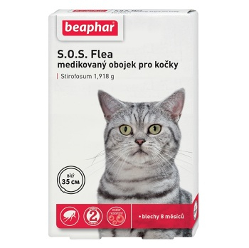 BEAPHAR Antiparazitní obojek pro kočky SOS Flea 35 cm