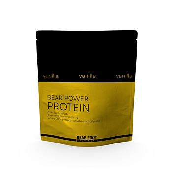 Bear Foot  Power Protein 1000g, syrovátkový koncentrát CFM, vanilka (Syrovátkové proteiny)