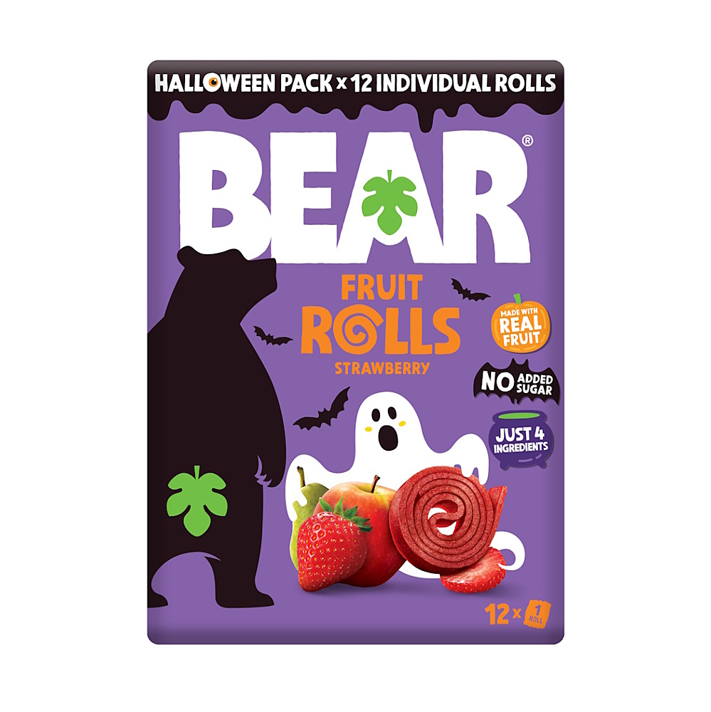 BEAR Fruit Rolls Halloween jahoda ovocné plátky 12 x 10 g