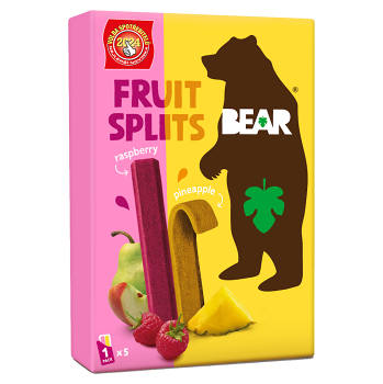 BEAR Fruit splits malina a anananas 5 x 20 g (Ovocné plátky) - Sladké