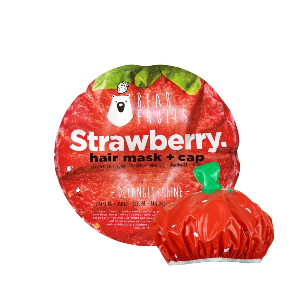 E-shop BEAR FRUIT Vlasová maska + čepice Strawberry 20 ml