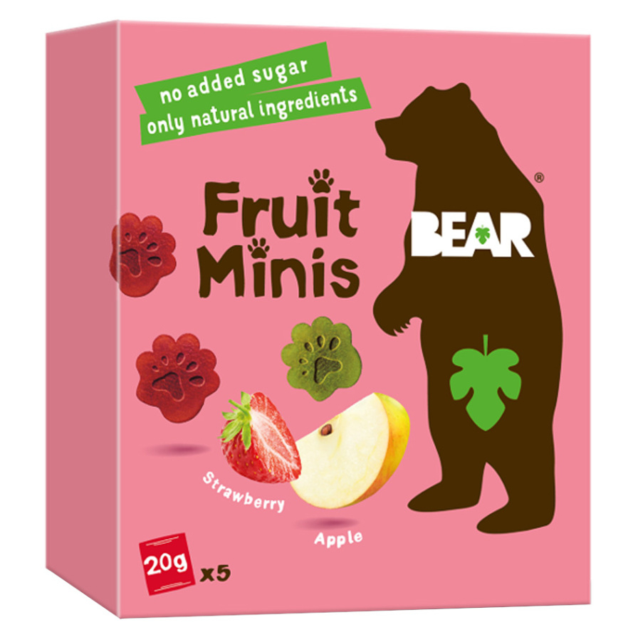 E-shop BEAR Ovocné minis jahodové a jablečné 5 x 20 g