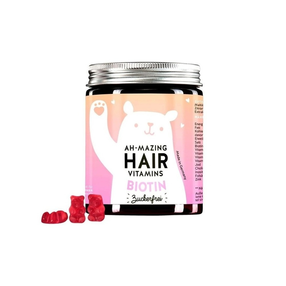 Levně BEARS WITH BENEFITS Ah-mazing vitamíny pro zdravé vlasy s biotinem bez cukru 60 kusů