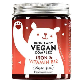 BEARS WITH BENEFITS Iron lady vegan complex 60 kusů, expirace (Doplňky stravy se železem) - Vícesložkové