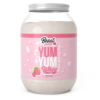 GYMBEAM BeastPink Yum yum whey protein strawberry splash 1000 g