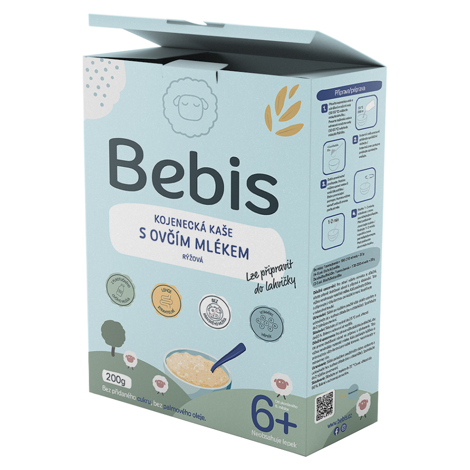 E-shop BEBIS Kojenecká kaše s ovčím mlékem rýžová 200 g