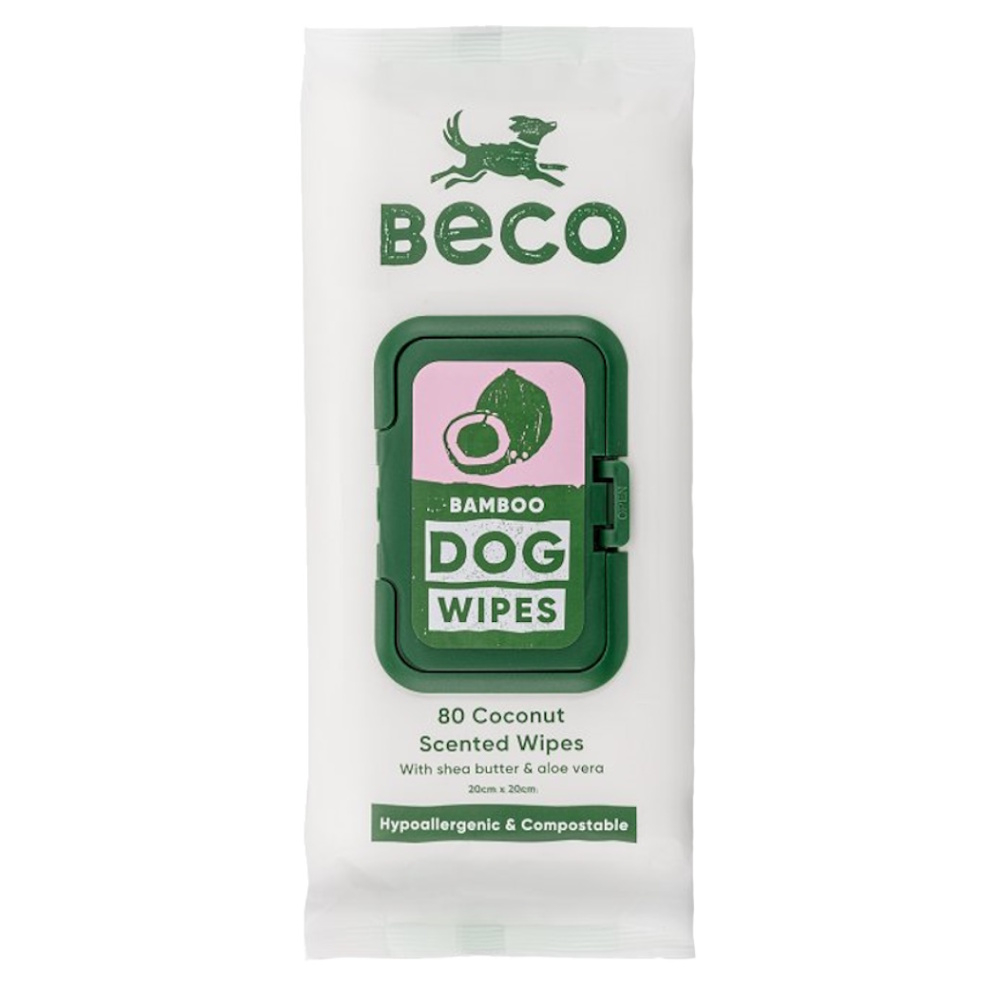 E-shop BECO Bamboo čistící ubrousky pro psy kokosové 80 ks