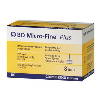 Jehly BD Micro-Fine Plus 0.30x8mm (30G) pro inzulínová pera  100ks