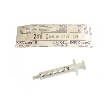 BECTON DICKINSON Injekční stříkačka dvoudílná 2 ml 100 kusů