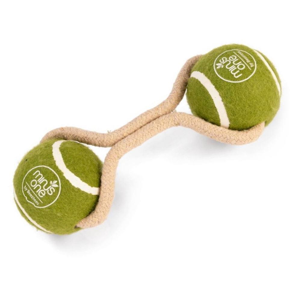 Levně BEEZTEES Minus One hračka pro psy 2 tenisové míčky na laně průměr 6 cm 2 ks