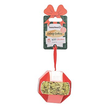 BEEZTEES Xmas ball pamlsky pro kočky catnip losos 8,5 x 8 cm (Pamlsky pro kočky)