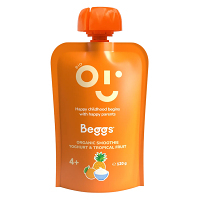 BEGGS Smoothie s jogurtem a tropickým ovocem 4m+ BIO 120 g