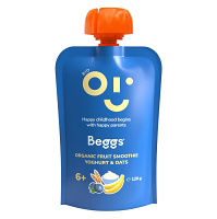 BEGGS Smoothie s ovocem jogurtem a ovesnými vločkami 6m+ BIO 120 g