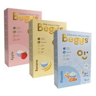 BEGGS Mix kaší s plnotučným mlékem 3 x 200 g