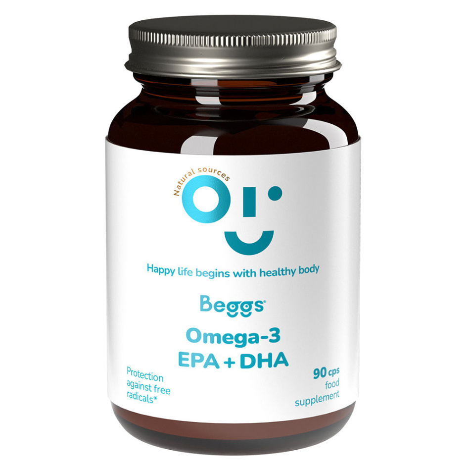 Levně BEGGS Omega 3 a EPA + DHA 90 kapslí