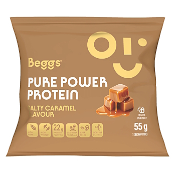 BEGGS Pure Power Protein Salty Caramel 55g (Na energii, při únavě) - Vícesložkové