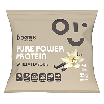 BEGGS Pure Power Protein Vanilla 55 g (Na energii, při únavě) - Vícesložkové