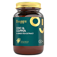 BEGGS Zinc + Copper + Green tea extract 60 kapslí