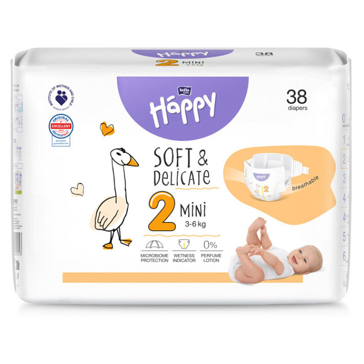 E-shop BELLA HAPPY Baby mini 3 - 6 kg 38 kusů