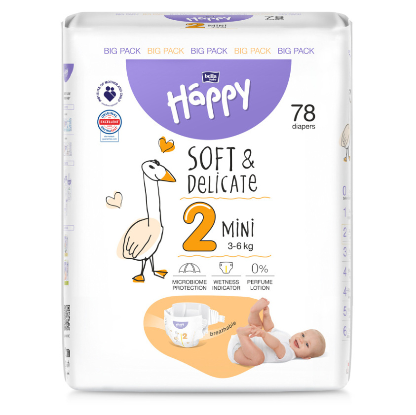 E-shop BELLA HAPPY Baby mini 3 - 6 kg 78 kusů