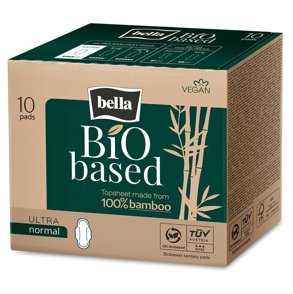 Levně BELLA Bio Based Normal Ultratenké hygienické vložky s křidélky 10 ks