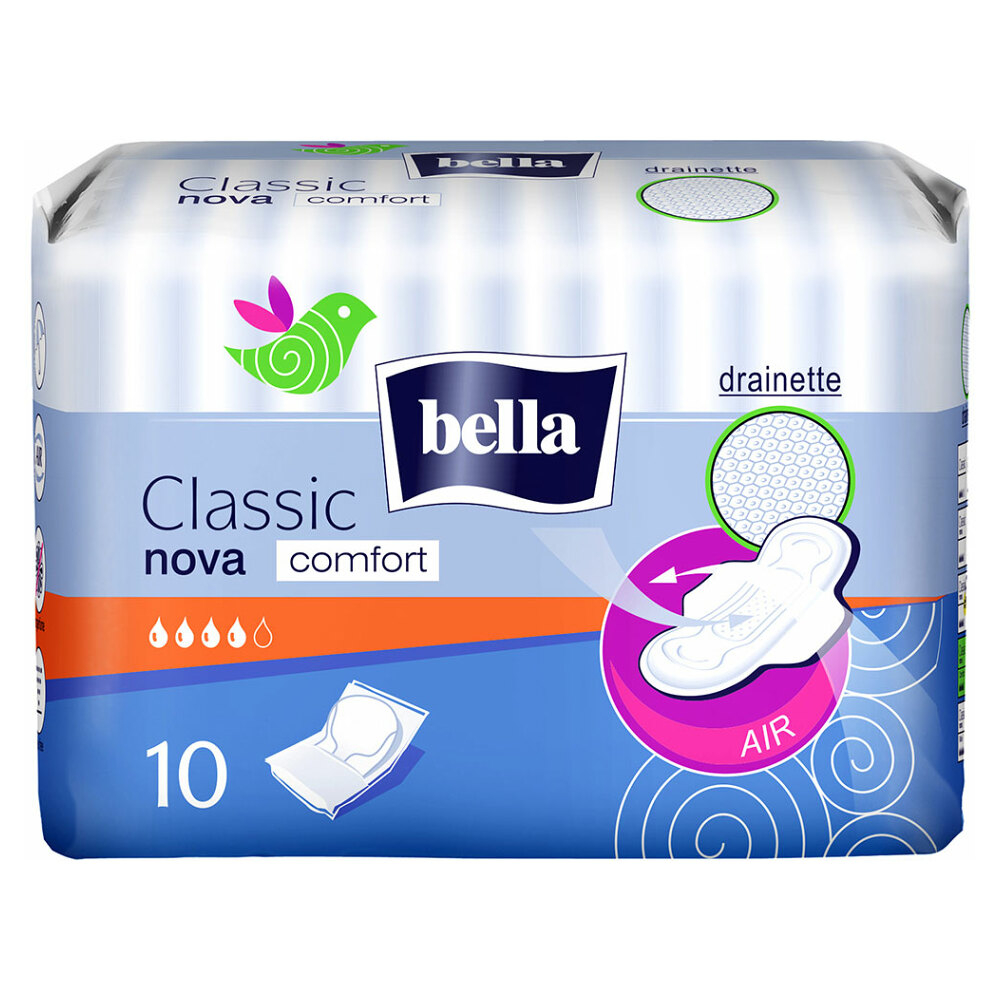 Levně BELLA Classic Nova Comfort Hygienické vložky s křidélky 10 ks