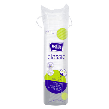 BELLA Cotton Classic Odličovací tampóny 120 kusů (Kosmetické tampóny)