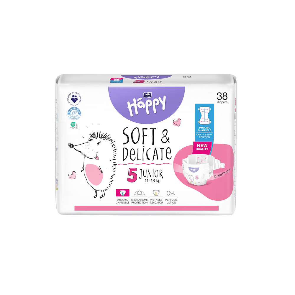 BELLA HAPPY Baby junior 11 - 18 kg 38 kusů
