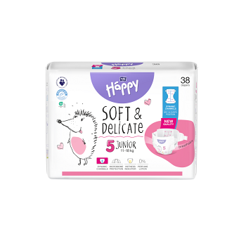 BELLA HAPPY Baby junior 11 - 18 kg 38 kusů (Plenky 5 (11 - 25 kg))