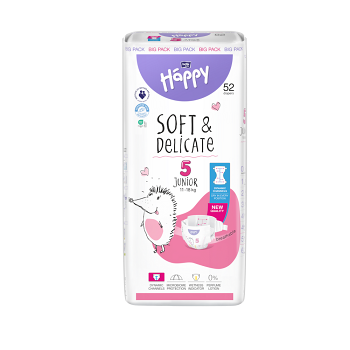 BELLA HAPPY Baby junior 11 - 18 kg 52 kusů (Plenky 5 (11 - 25 kg))