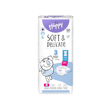 BELLA HAPPY Baby midi 5 - 9 kg 50 kusů (Plenky 3 (4 - 10 kg))