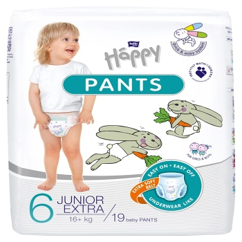 BELLA HAPPY Pants plenkové kalhotky Junior Extra 6 a 19 kusů (Plenky 6 (15 a více kg))