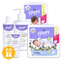 HAPPY Big pack a pants + HAPPY Baby dětská kosmetika