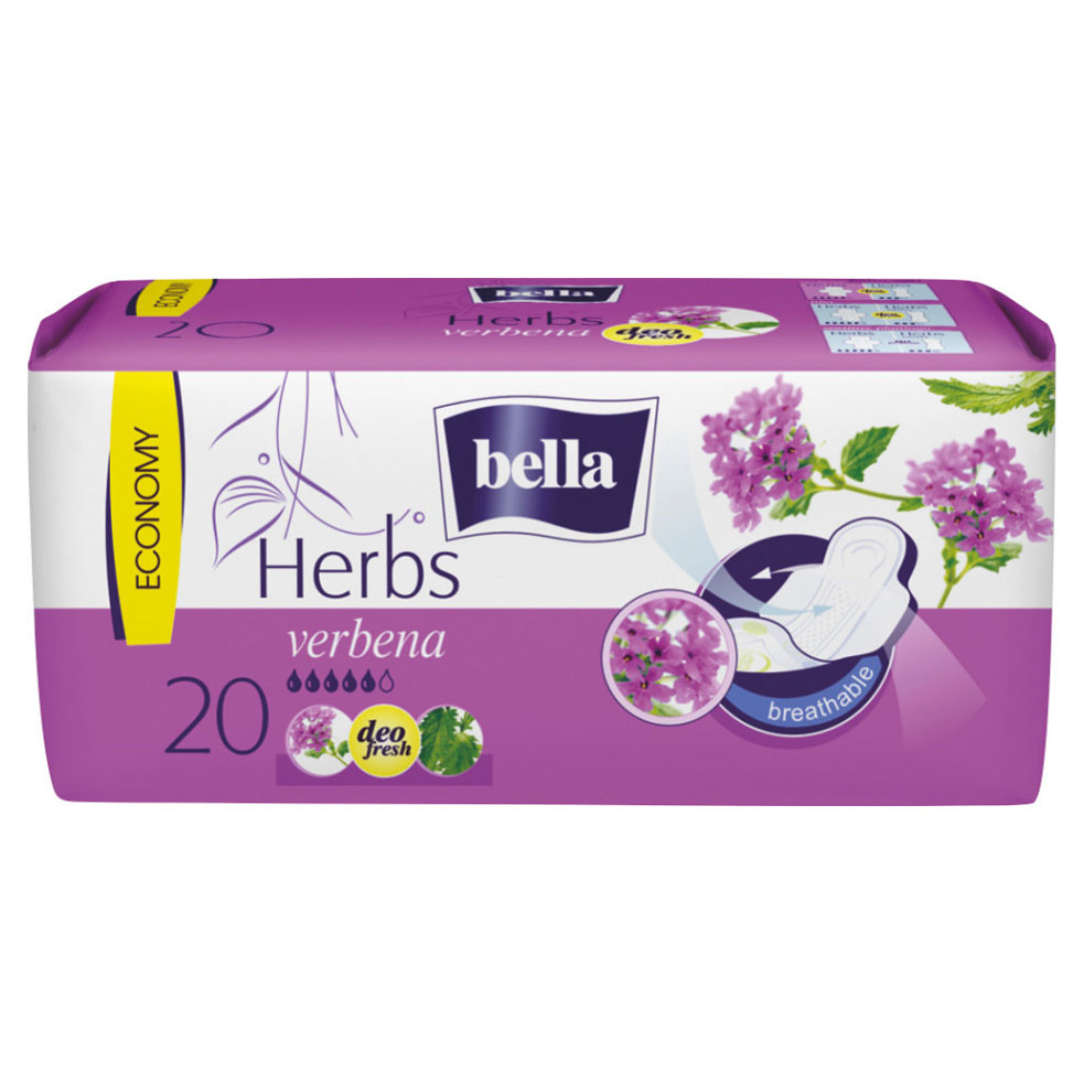 E-shop BELLA Herbs Verbena Hygienické vložky s křidélky 20 ks