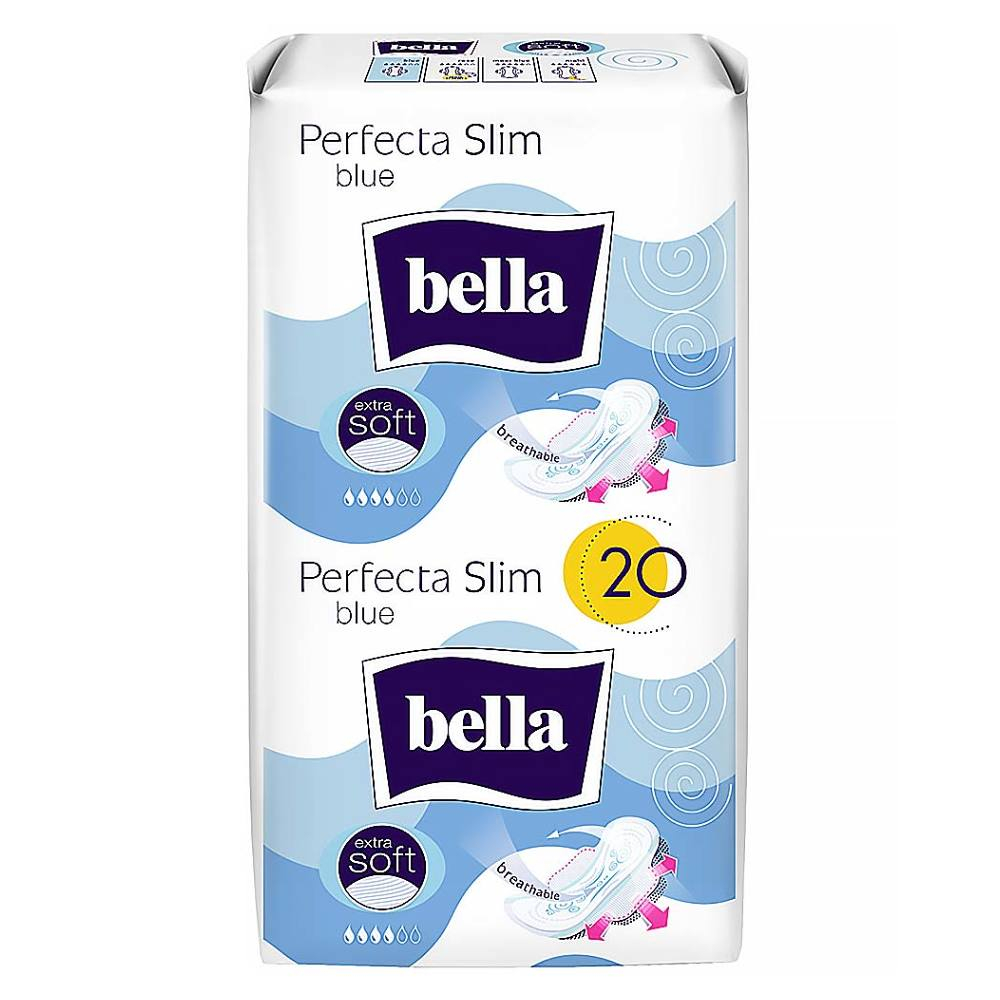 BELLA Perfecta Slim Blue Hygienické vložky s křidélky 20 ks