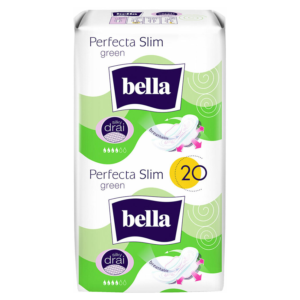 E-shop BELLA Perfecta Slim Green Hygienické vložky s křidélky 20 ks