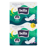 BELLA Perfecta Slim Night Extra Soft Hygienické noční vložky s křidélky 14 ks