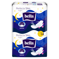 BELLA Perfecta Slim Night Extra Soft Hygienické noční vložky s křidélky 14 ks