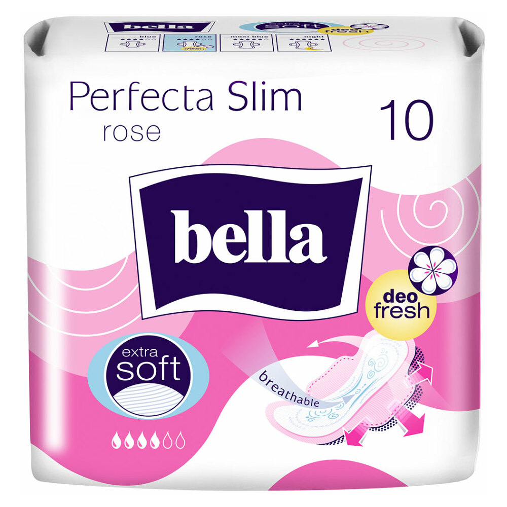 Levně BELLA Perfecta Slim Rose Hygienické vložky 10 ks