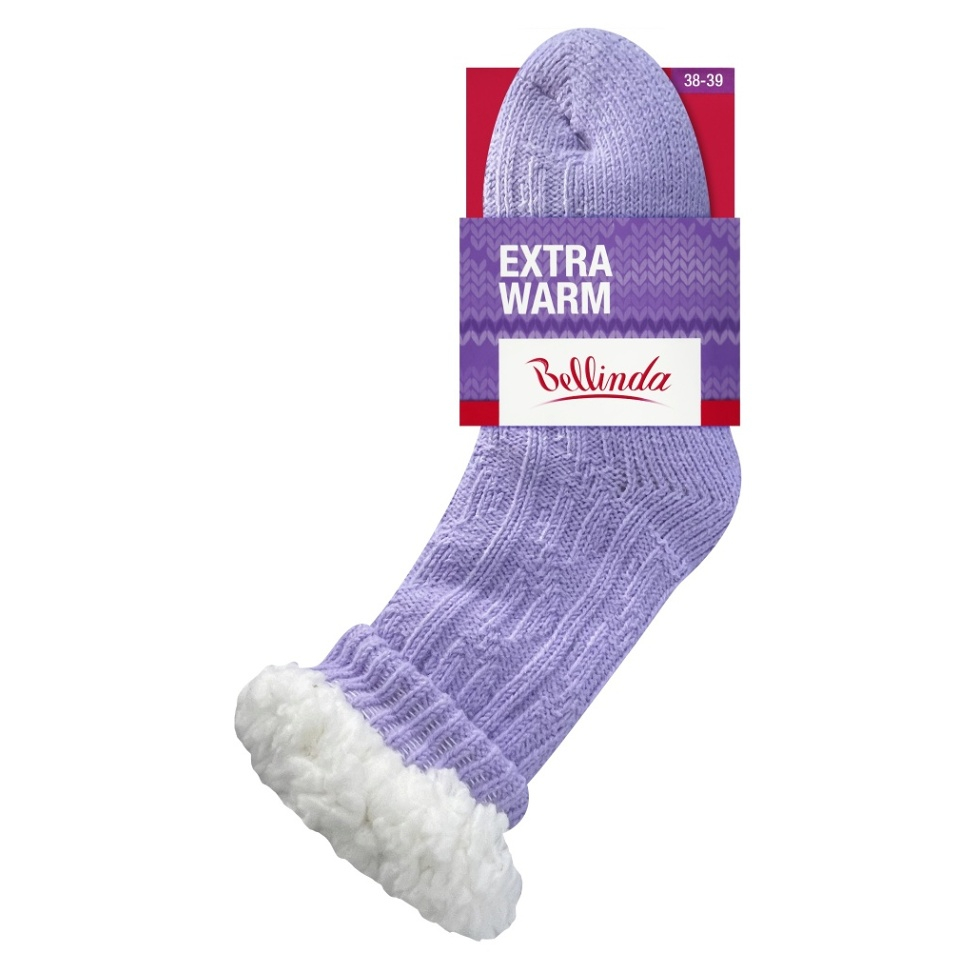 BELLINDA Dámské extra teplé ponožky vel.38-39 fialové 1 pár