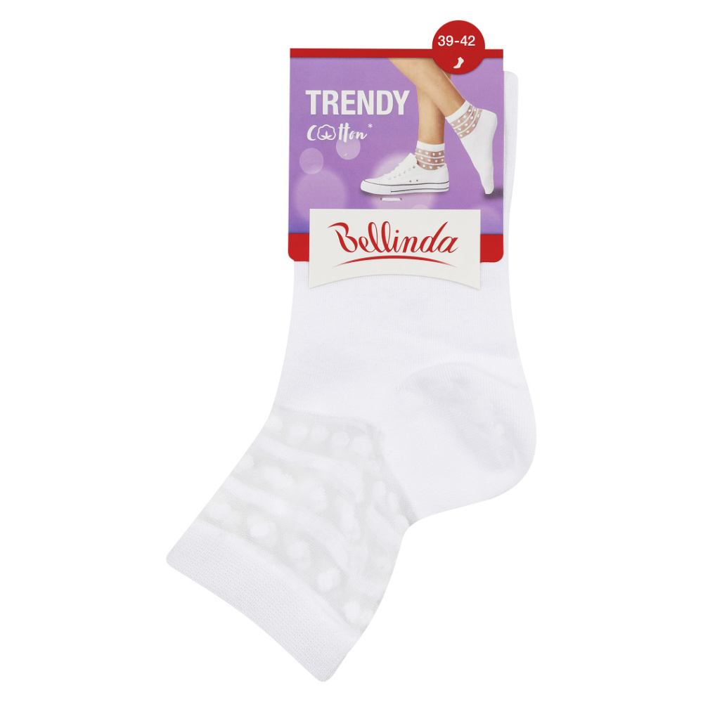 E-shop BELLINDA Dámské ponožky trendy vel.39-42 bílé 1 pár