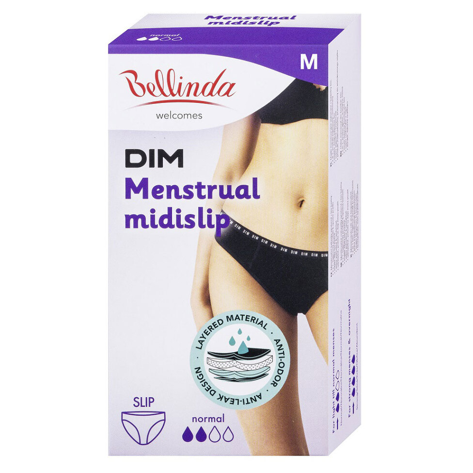 E-shop BELLINDA Menstruační kalhotky Slip Normal vel. M Černá 1 ks