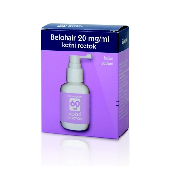 BELOHAIR 2% roztok k zevnímu užití 60 ml (Na vypadávání a růst vlasů) - Jednodruhové
