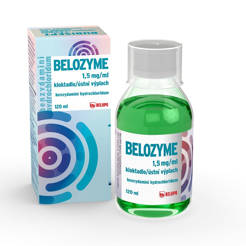 Levně BELOZYME 1,5 mg/ml kloktadlo, ústní výplach 120 ml