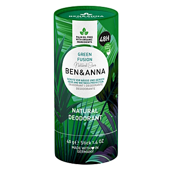 BEN & ANNA Tuhý deodorant Green Fusion 40 g (Přírodní deodoranty a antiperspiranty) - Přírodní