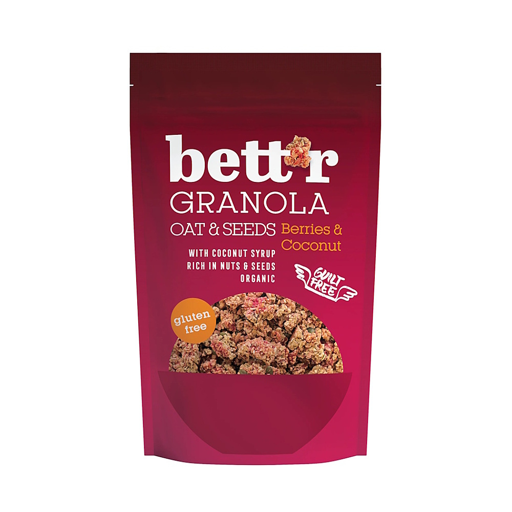 BETT'R Granola s ovocem a kokosem bezlepková BIO 300 g